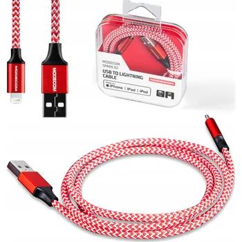 Datový kabel Kabel Modecom USB - Apple Lightning 1 m červený
