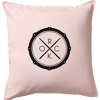 Polštář Paličky bicí ROCK - Polštář 50x50 - 50x50 - Pouze potah ( Světle růžová )