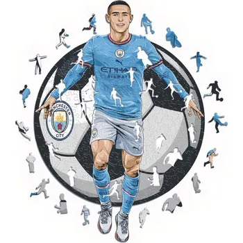 MANCHESTER CITY FC Dřevěné puzzle Phil Foden, Manchester City FC, 500 ks