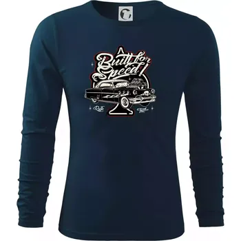 Pánské oblečení Built for speed - Triko s dlouhým rukávem FIT-T long sleeve - S ( Námořní modrá (velmi tmavá - téměř černá) )