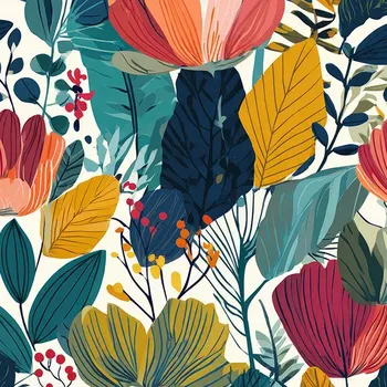 Látka lesklá na plavky, fitness oblečení divoký herbář Liana