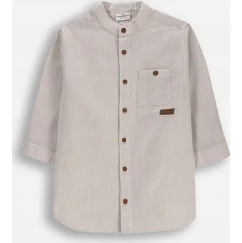 Chlapecká košile Coccodrillo dětská košile s krátkým rukávem bavlna béžová velikost 128