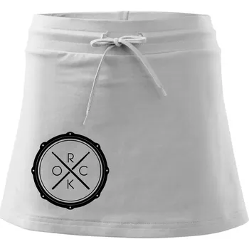 Dámská sukně Paličky bicí ROCK - Sportovní sukně - two in one - M ( Bílá )