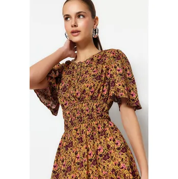 Dámské šaty Dámské šaty Trendyol Trendyol černá | hnědá | oranžová 2295214