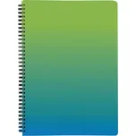 Twin wire blok A4 PP OMBRE zelená