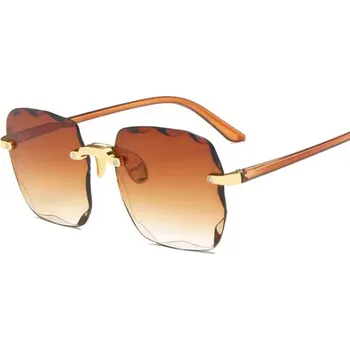 Sluneční brýle Bezrámové sluneční brýle - hnědé