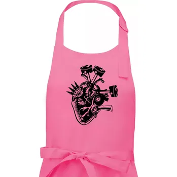 Kuchyňská zástěra Řidičovo srdce - Pánská zástěra na vaření - Univerzální velikost ( Růžová )