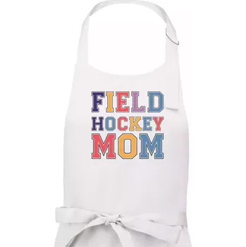 Kuchyňská zástěra Field hockey mom - sportovní písmo - Dámská zástěra na vaření - Univerzální velikost ( Bílá )