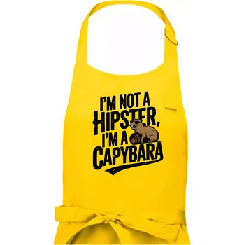 Kuchyňská zástěra I'm not a hipster, I'm a capybara - Dámská zástěra na vaření - Univerzální velikost ( Žlutá )