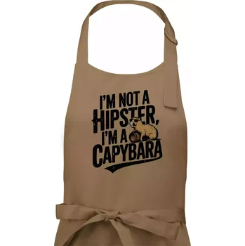 Kuchyňská zástěra I'm not a hipster, I'm a capybara - Dámská zástěra na vaření - Univerzální velikost ( Cappuccino )