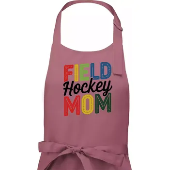 Kuchyňská zástěra Field hockey mom - tiskací a psací - Dámská zástěra na vaření - Univerzální velikost ( Starorůžová )