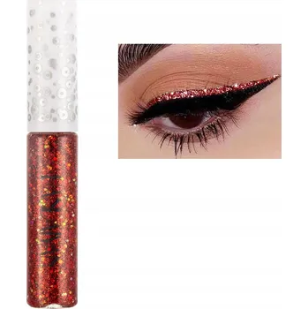 Přípravek na oči Tekuté oční linky s třpytkami, metalické, diamantový lesk, červené #12