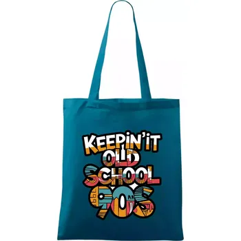 KEEPIN'IT Old School 90s - Taška bavlněná - 42 x 38 cm ( Petrolejová )