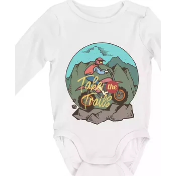 Kojenecký body Offroad Moto - Body kojenecké s dlouhým rukávem - Dlouhý r. do 3 měs ( Bílá )