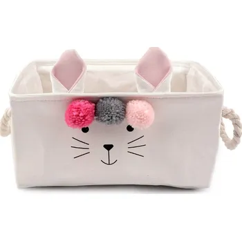 Organizér oblečení Textilní úložný koš králík Varianta: 2 režná světlá, Balení: 1 ks