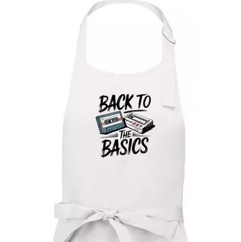 Kuchyňská zástěra Back to the basics 90s - Dámská zástěra na vaření - Univerzální velikost ( Bílá )