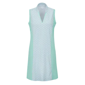 Dámské šaty Ping Ellen Ladies Sleeveless Dress UK10/EU38, White/Aruba Blue, dámské