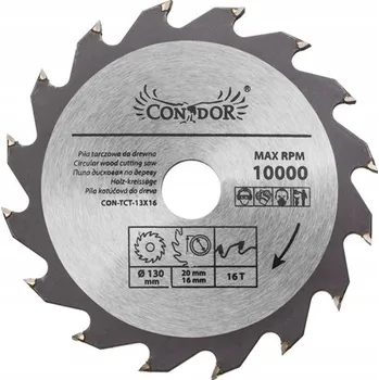 Vrták KOTOUČOVÁ PILA NA DŘEVO 130 mm, 24 zubů, otvor 16/20 mm