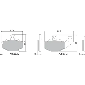 Brzdové destičky, NISSIN (semi-metalická směs) 2 ks v balení NISSIN M501-407