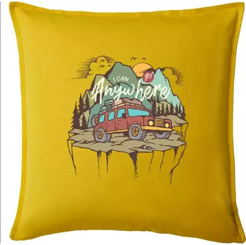 Polštář Adventure car - Polštář 50x50 - 50x50 - Pouze potah ( Žlutá )