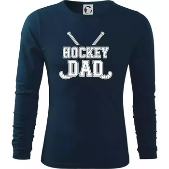 Pánské oblečení Hockey dad překřížený - Triko s dlouhým rukávem FIT-T long sleeve - M ( Námořní modrá (velmi tmavá - téměř černá) )