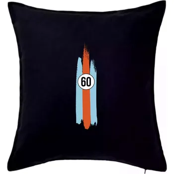 Polštář Vintage Race 60 - Polštář 50x50 - 50x50 - Pouze potah ( Černá )