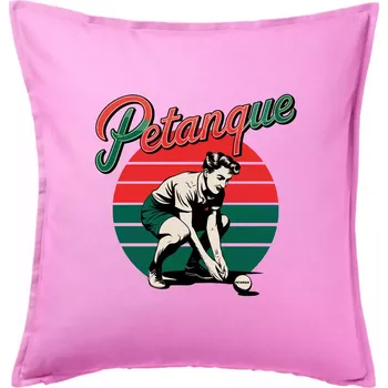 Polštář Petanque žena - Polštář 50x50 - 50x50 - Pouze potah ( Růžová )