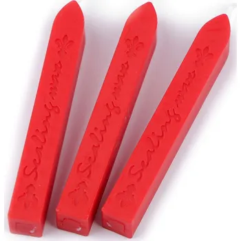 Pečeť Pečetní vosk 3 ks červená 3 ks