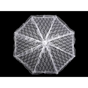 Deštník Svatební krajkový deštník k focení bílá 1 ks