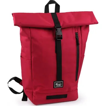 Kabelka Batoh rolovací 40x45 cm červená tm. 1 ks
