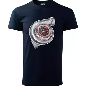 Pánské tričko Turbo olejomalba - Triko extra velké (5-8XL) - 6XL ( Námořní modrá (velmi tmavá - téměř černá) )