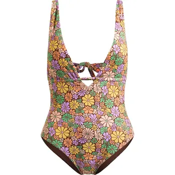 Dámské plavky Dámské Jednodílné plavky ROXY ALL ABOUT SOL ONE PIECE ERJX103620-CQR7 – Multicolor XL