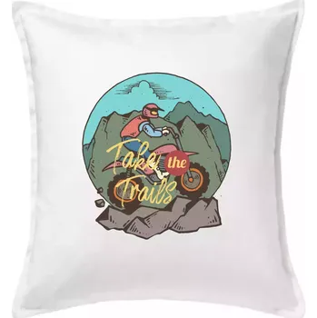 Polštář Offroad Moto - Polštář 50x50 - 50x50 - Pouze potah ( Bílá )