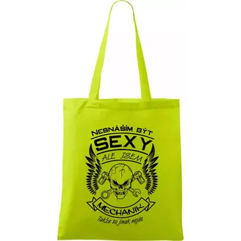 Nesnáším být sexy - mechanik - Taška bavlněná - 42 x 38 cm ( Limetková )