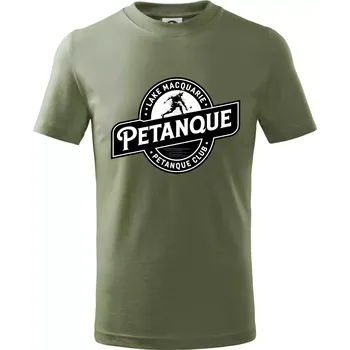 Petanque club lake - Tričko dětské bavlněné - 146 cm/10 let ( Khaki )
