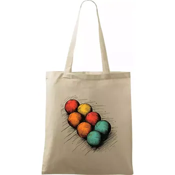 Nákupní taška Petanque koule kresba - Taška bavlněná - 42 x 38 cm ( Naturální )