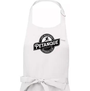 Kuchyňská zástěra Petanque club lake - Pánská zástěra na vaření - Univerzální velikost ( Bílá )
