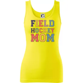 Dámské oblečení Field hockey mom - sportovní písmo - Dámské tílko - L ( Citrónová )