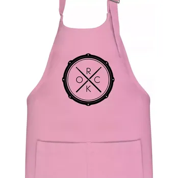 Kuchyňská zástěra Paličky bicí ROCK - Dětská zástěra na vaření - Univerzální velikost ( Růžová )
