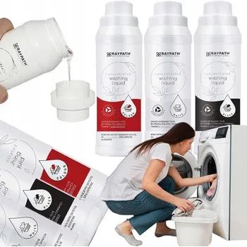 Prací gel Sada tekutý prací prostředek na barevné prádlo, Černé a Světlé Prádlo s Nanosříbrem Raypath 500 ml