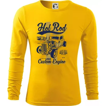 Pánská móda Hot Rod New York - Triko s dlouhým rukávem FIT-T long sleeve - M ( Žlutá )