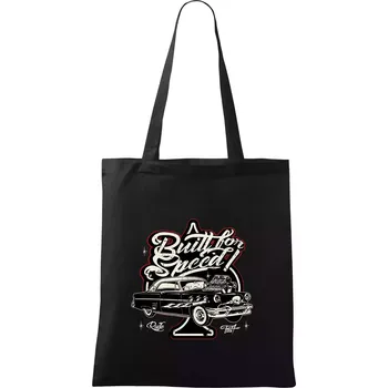 Nákupní taška Built for speed - Taška bavlněná - 42 x 38 cm ( Černá )
