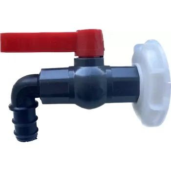 Vodovodní kohout KOHOUT PLASTOVÝ DN50 MM JEMNÝ ZÁVIT 62x2,3 MM S REDUKCÍ NA HADICI 1\" (303/3)