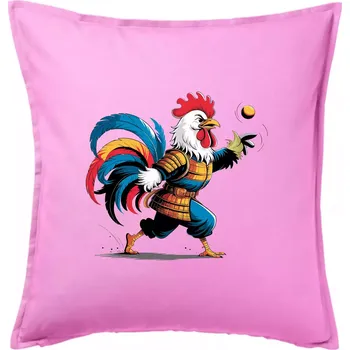 Polštář Petanque kohout - Polštář 50x50 - 50x50 - Pouze potah ( Růžová )