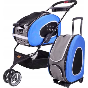 přepravka pro zvíře Kočárek Ibiyaya modrý vel. S/M 47 x 91 x 95 cm