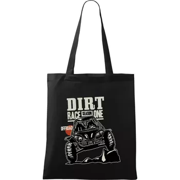 Dirt race offroad - Taška bavlněná - 42 x 38 cm ( Černá )