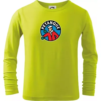 Chlapecké oblečení Petanque ikonka - Triko dětské Long Sleeve - 158 cm/12 let ( Limetková )