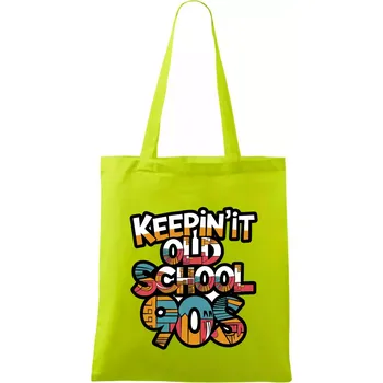 KEEPIN'IT Old School 90s - Taška bavlněná - 42 x 38 cm ( Limetková )