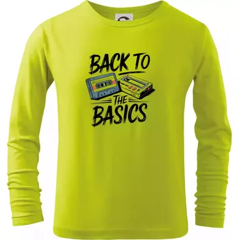 Dětská móda Back to the basics 90s - Triko dětské Long Sleeve - 146 cm/10 let ( Limetková )