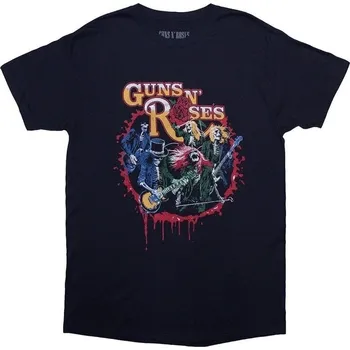 Guns N' Roses Tričko Was Here Unisex Navy Blue M